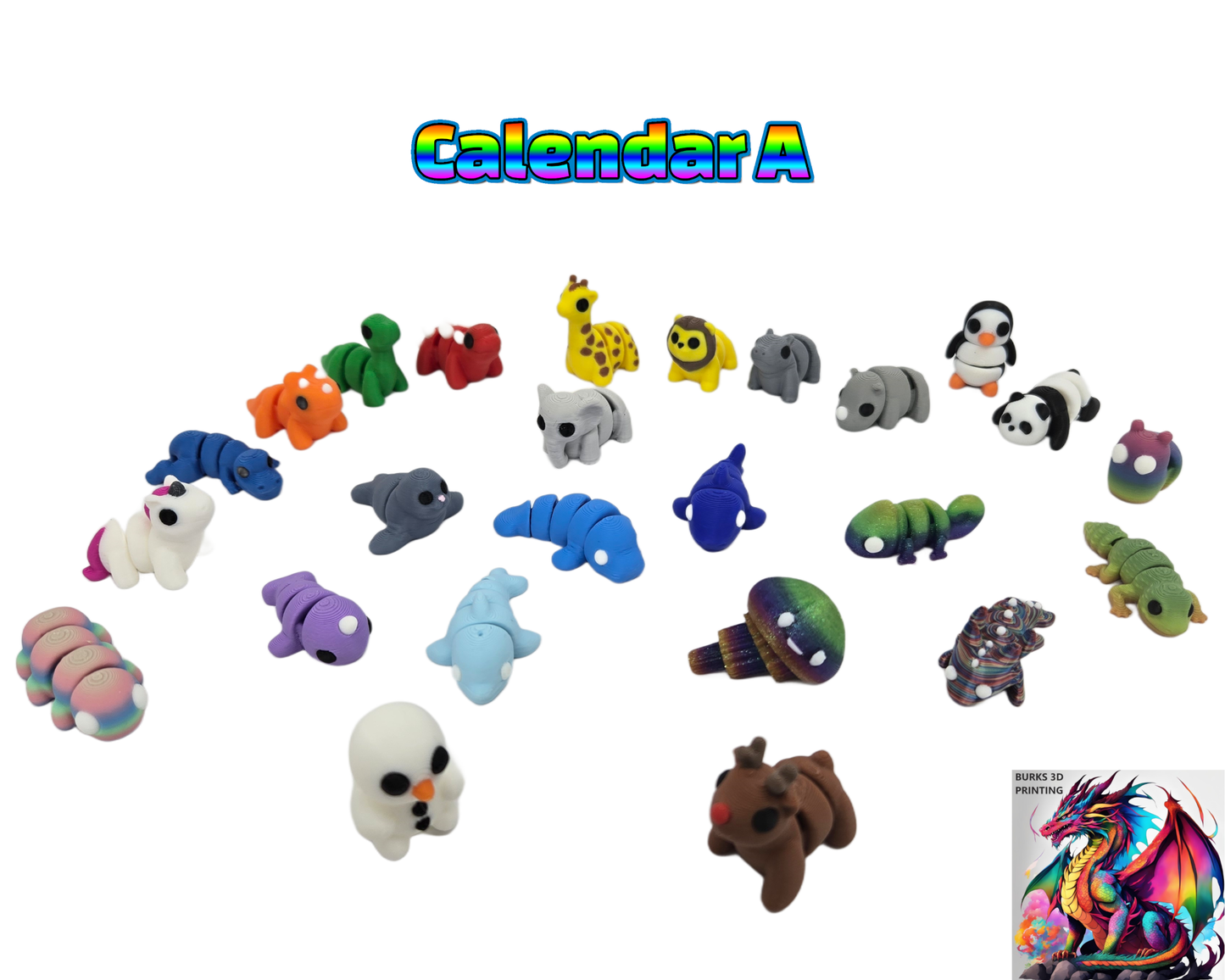 Advent Calendar, Mini Animals, Tiny Figurines, Christmas, Articulated, Dinos, Farm Animals Ornaments, Decor, Gift, Decoration