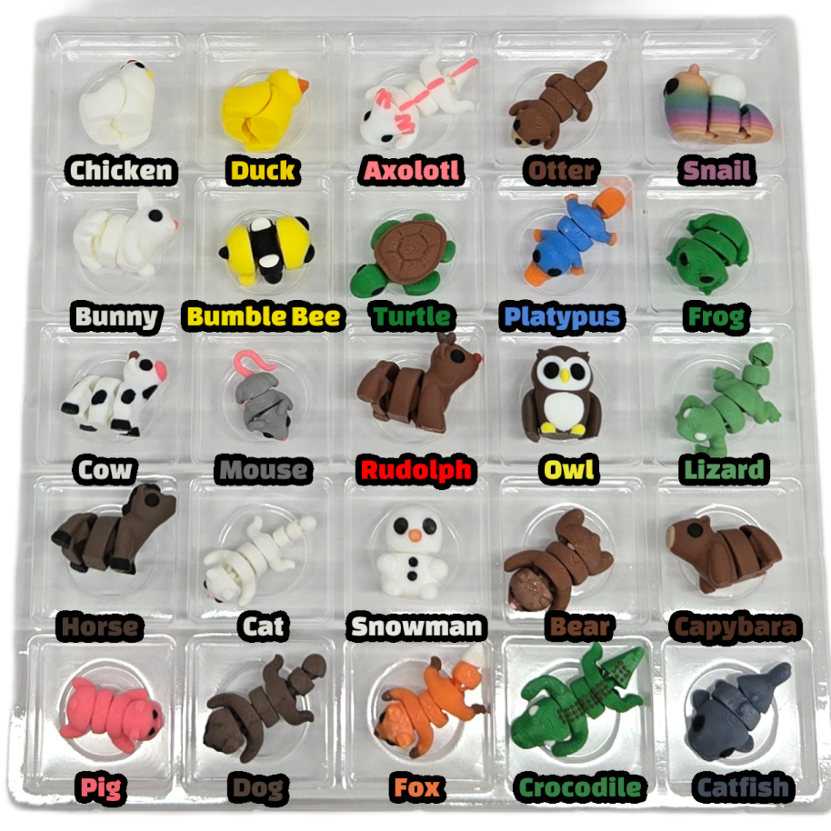 Advent Calendar, Mini Animals, Tiny Figurines, Christmas, Articulated, Dinos, Farm Animals Ornaments, Decor, Gift, Decoration