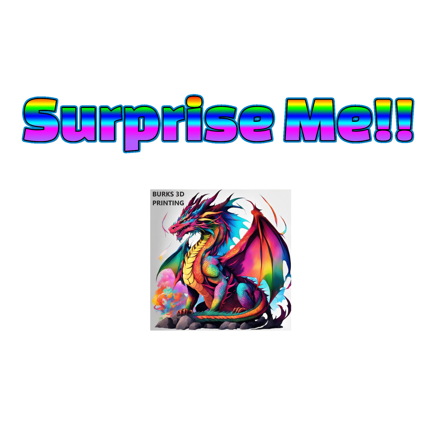 Rose Dragon Rainbow Transition Colors with Matching Rose Egg, 3D Printed Fully Articulated Desk Fidget Dragon Red, White, Blue, Orange, Pink